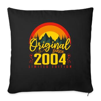 Birthday 2004 Birthday born in 2004 gift - Sofa pillowcase 17,3'' x 17,3'' (45 x 45 cm) - black - Front