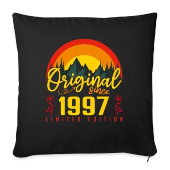 Birthday 1997 Birthday Born in 1997 Gift - Sofa pillowcase 17,3'' x 17,3'' (45 x 45 cm) - black - Front