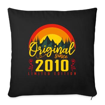 Birthday 2010 Birthday Born in 2010 Gift - Sofa pillowcase 17,3'' x 17,3'' (45 x 45 cm) - black - Front