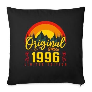 Birthday 1996 Birthday Born in 1996 Gift - Sofa pillowcase 17,3'' x 17,3'' (45 x 45 cm) - black - Front