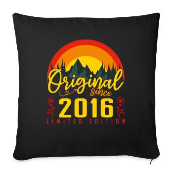 Birthday 2016 Birthday Born in 2016 Gift - Sofa pillowcase 17,3'' x 17,3'' (45 x 45 cm) - black - Front