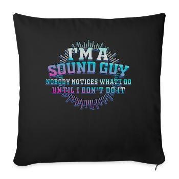 Le gars du son n’est pas un magicien - Housse de coussin décorative 45 x 45 cm - noir - Devant