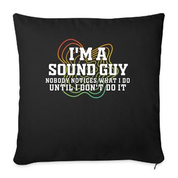 Le gars du son n’est pas un magicien - Housse de coussin décorative 45 x 45 cm - noir - Devant
