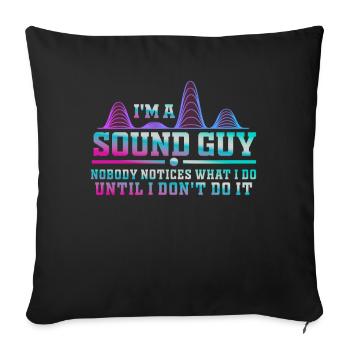 Le gars du son n’est pas un magicien - Housse de coussin décorative 45 x 45 cm - noir - Devant