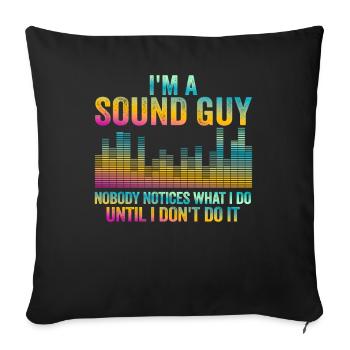 Le gars du son n’est pas un magicien - Housse de coussin décorative 45 x 45 cm - noir - Devant