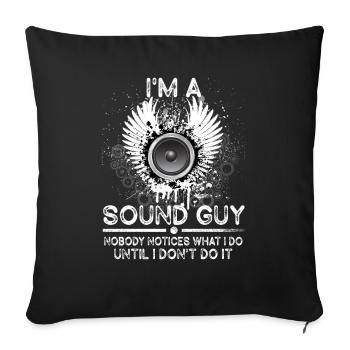 Le gars du son n’est pas un magicien - Housse de coussin décorative 45 x 45 cm - noir - Devant