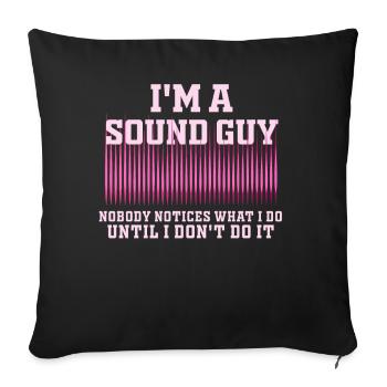 Le gars du son n’est pas un magicien - Housse de coussin décorative 45 x 45 cm - noir - Devant