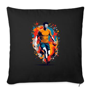 Handballspieler Streetwear Ikonischer Style - Sofakissenbezug 45 x 45 cm - Schwarz - Vorne