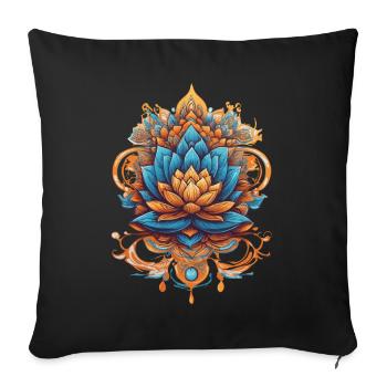 Feather Mandala Dream Catcher Spiritual Design - Sofa pillowcase 17,3'' x 17,3'' (45 x 45 cm) - black - Front
