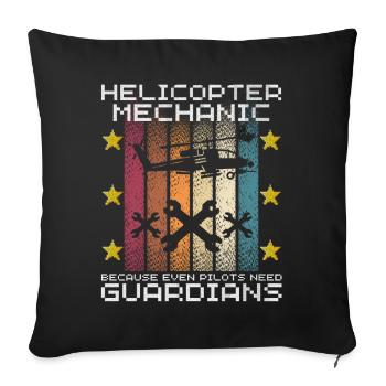 Helicopter Mechanic Guardian Pride - Sofa pillowcase 17,3'' x 17,3'' (45 x 45 cm) - black - Front