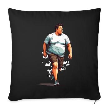 Funny Streetwear Jogging & Fitness Esthétique - Housse de coussin décorative 45 x 45 cm - noir - Devant