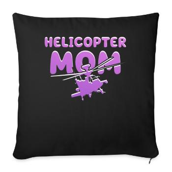 Hélicoptère Parents Drôle Hélicoptère Maman - Housse de coussin décorative 45 x 45 cm - noir - Devant