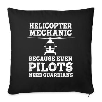 Helicopter Mechanic Guardian Pride - Sofa pillowcase 17,3'' x 17,3'' (45 x 45 cm) - black - Front