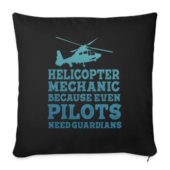 Helicopter Mechanic Guardian Pride - Sofa pillowcase 17,3'' x 17,3'' (45 x 45 cm) - black - Front