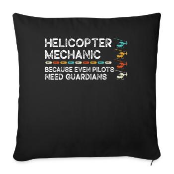 Helicopter Mechanic Guardian Pride - Sofa pillowcase 17,3'' x 17,3'' (45 x 45 cm) - black - Front