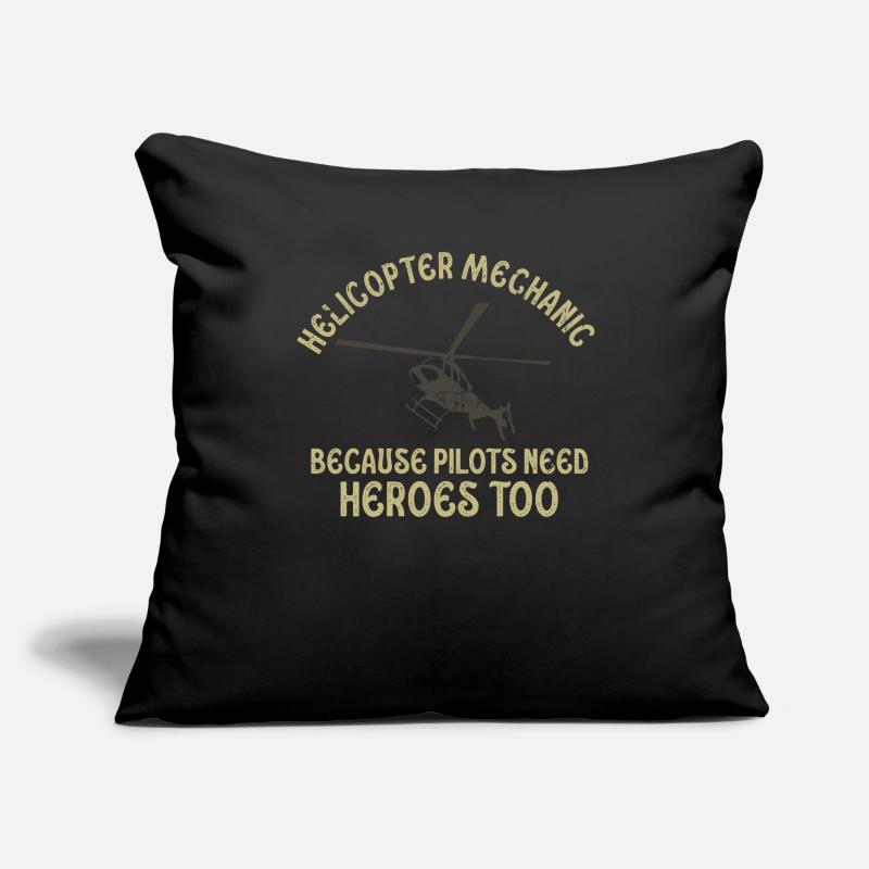 Héros mécaniciens d’hélicoptère Pride Housse de coussin décorative 45 x 45 cm
