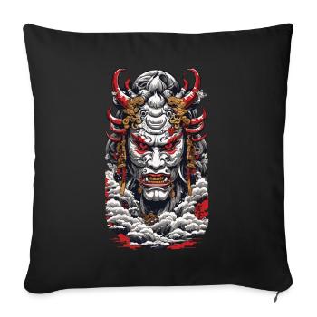 Aesthetic Yokai Oni Ukiyo-E Vintage Japan - Sofa pillowcase 17,3'' x 17,3'' (45 x 45 cm) - black - Front