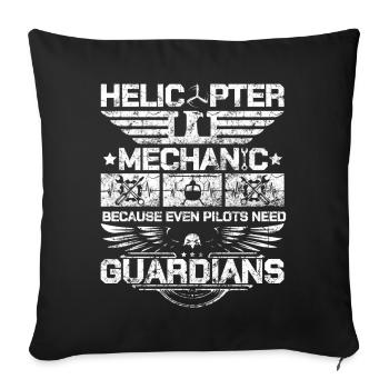 Helicopter Mechanic Guardian Pride - Sofa pillowcase 17,3'' x 17,3'' (45 x 45 cm) - black - Front