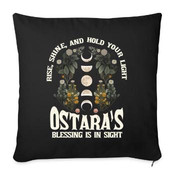 Ostara Witch Moon Eostre Spring Eastern - Sofa pillowcase 17,3'' x 17,3'' (45 x 45 cm) - black - Front
