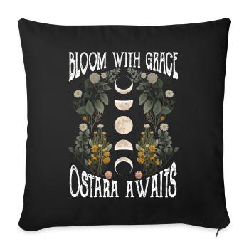 Ostara Witch Moon Eostre Spring Eastern - Sofa pillowcase 17,3'' x 17,3'' (45 x 45 cm) - black - Front