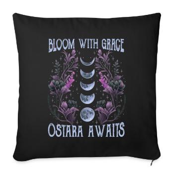 Ostara Witch Moon Eostre Spring Eastern - Sofa pillowcase 17,3'' x 17,3'' (45 x 45 cm) - black - Front