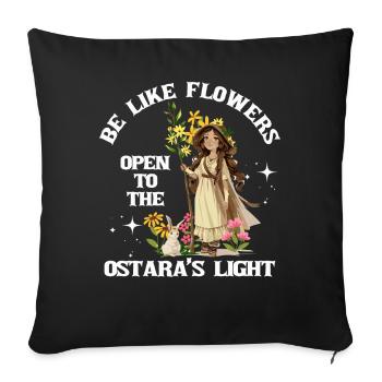 Ostara Witch Moon Eostre Spring Eastern - Sofa pillowcase 17,3'' x 17,3'' (45 x 45 cm) - black - Front