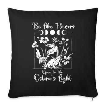 Ostara Witch Moon Eostre Spring Eastern - Sofa pillowcase 17,3'' x 17,3'' (45 x 45 cm) - black - Front