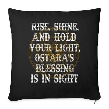 Ostara Witch Moon Eostre Spring Eastern - Sofa pillowcase 17,3'' x 17,3'' (45 x 45 cm) - black - Front