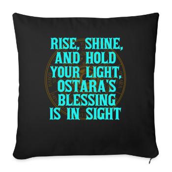 Ostara Witch Moon Eostre Spring Eastern - Sofa pillowcase 17,3'' x 17,3'' (45 x 45 cm) - black - Front