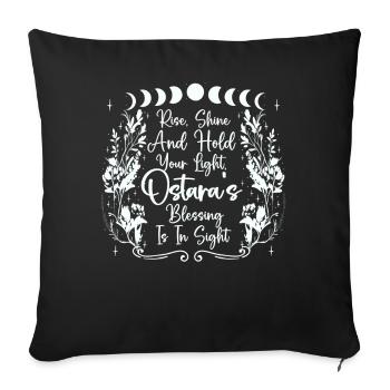 Ostara Witch Moon Eostre Spring Eastern - Sofa pillowcase 17,3'' x 17,3'' (45 x 45 cm) - black - Front