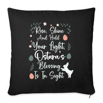 Ostara Witch Moon Eostre Spring Eastern - Sofa pillowcase 17,3'' x 17,3'' (45 x 45 cm) - black - Front