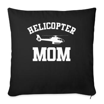 Hélicoptère Parents Drôle Hélicoptère Maman - Housse de coussin décorative 45 x 45 cm - noir - Devant