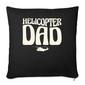 Helicopter Parents Funny Men Pilot - Sofa pillowcase 17,3'' x 17,3'' (45 x 45 cm) - black - Front