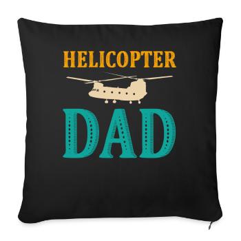 Helicopter Parents Funny Men Pilot - Sofa pillowcase 17,3'' x 17,3'' (45 x 45 cm) - black - Front