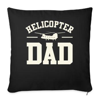 Helicopter Parents Funny Men Pilot - Sofa pillowcase 17,3'' x 17,3'' (45 x 45 cm) - black - Front
