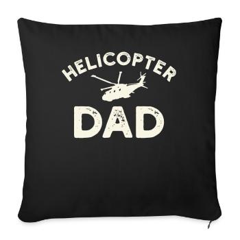Helicopter Parents Funny Men Pilot - Sofa pillowcase 17,3'' x 17,3'' (45 x 45 cm) - black - Front
