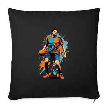 Handballspieler Streetwear Ikonischer Style - Sofakissenbezug 45 x 45 cm - Schwarz - Vorne