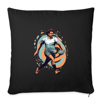 Handball Player Streetwear Iconic Style Design - Sofa pillowcase 17,3'' x 17,3'' (45 x 45 cm) - black - Front