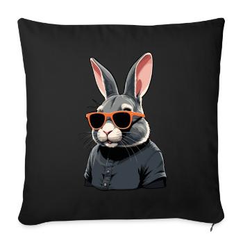 Iconic Dad Bunny Easter Bunny Streetwear Dad - Sofa pillowcase 17,3'' x 17,3'' (45 x 45 cm) - black - Front