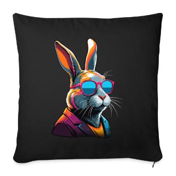 Iconic Dad Bunny Easter Bunny Streetwear Dad - Sofa pillowcase 17,3'' x 17,3'' (45 x 45 cm) - black - Front