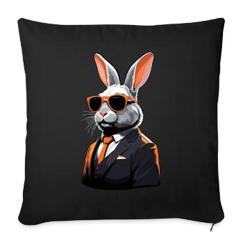 Iconic Daddy Bunny Easter Bunny Streetwear - Sofa pillowcase 17,3'' x 17,3'' (45 x 45 cm) - black - Front