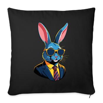 Iconic Dad Bunny Easter Bunny Streetwear Dad - Sofa pillowcase 17,3'' x 17,3'' (45 x 45 cm) - black - Front