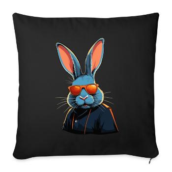 Iconic Dad Bunny Easter Bunny Streetwear Dad - Sofa pillowcase 17,3'' x 17,3'' (45 x 45 cm) - black - Front