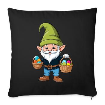 Easter Nordic Gnome Easter Bunny Funny - Sofa pillowcase 17,3'' x 17,3'' (45 x 45 cm) - black - Front