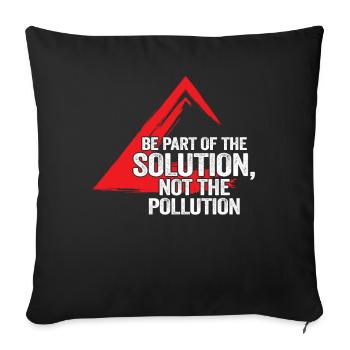 No Littering Anti Littering Earth Day - Sofa pillowcase 17,3'' x 17,3'' (45 x 45 cm) - black - Front