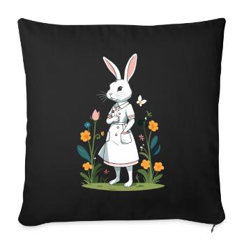 Nurse Bunny Easter Bunny Nurse - Sofa pillowcase 17,3'' x 17,3'' (45 x 45 cm) - black - Front