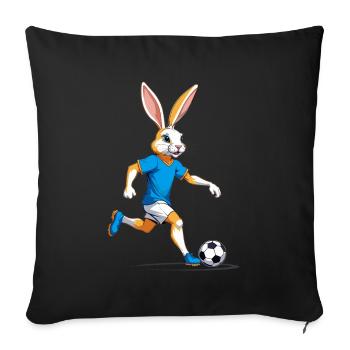Easter Bunny Soccer Player Easter Soccer Design - Sofa pillowcase 17,3'' x 17,3'' (45 x 45 cm) - black - Front