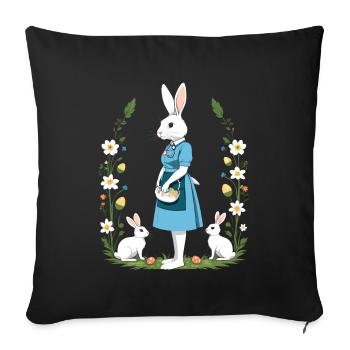 Nurse Bunny Easter Bunny Nurse - Sofa pillowcase 17,3'' x 17,3'' (45 x 45 cm) - black - Front