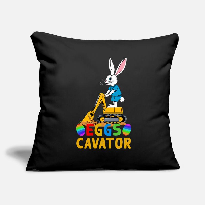 Funny Easter Saying Easter Bunny Excavator Driver Sofa pillowcase 17,3'' x 17,3'' (45 x 45 cm)