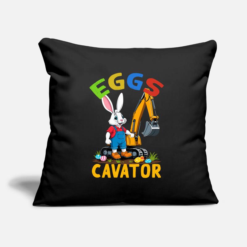 Funny Easter Saying Easter Bunny Excavator Driver Sofa pillowcase 17,3'' x 17,3'' (45 x 45 cm)